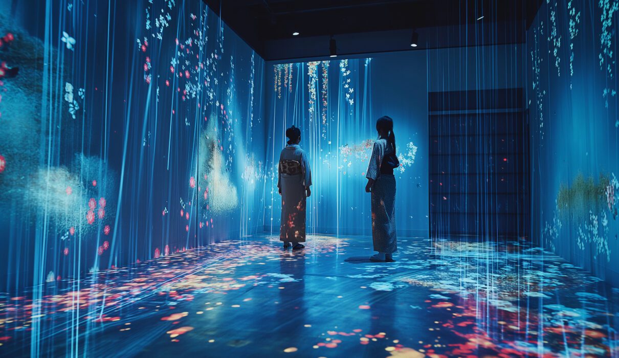 scènes artistiques digitales, avec un éclairage moderne et immersif